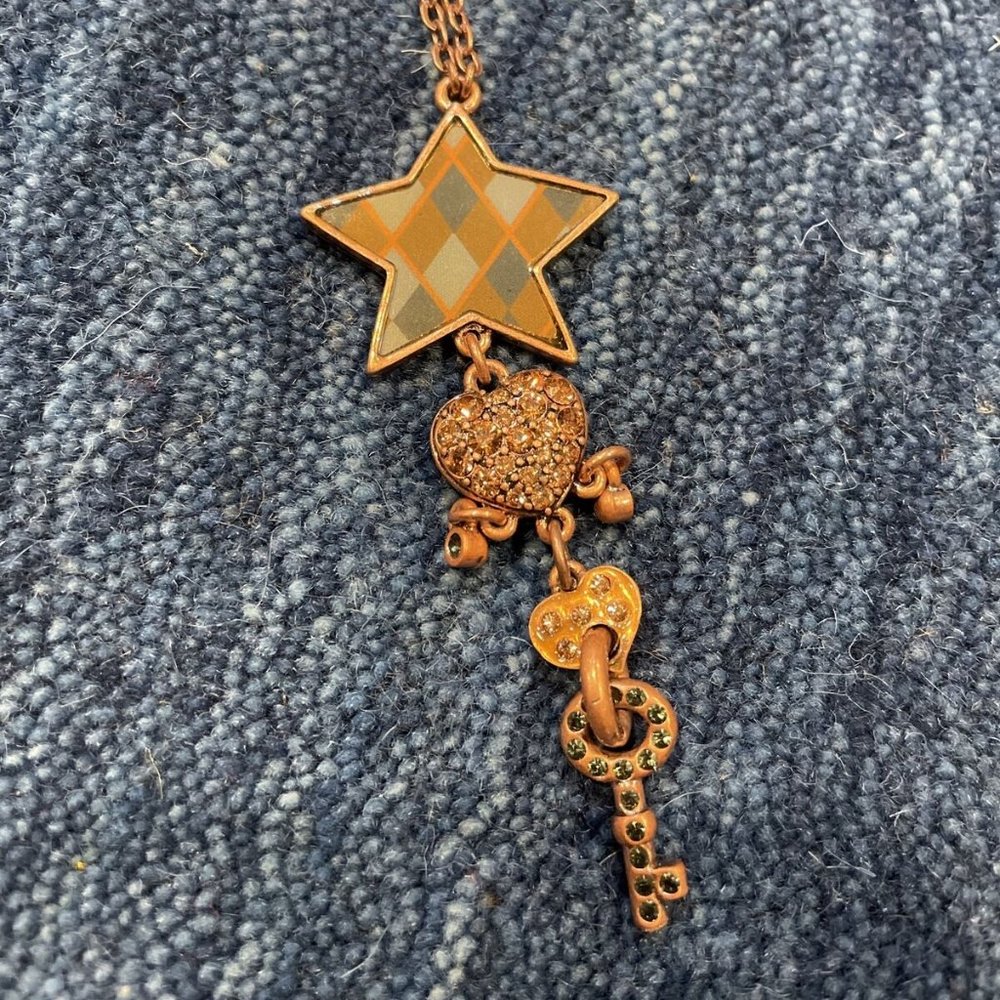 Pilgrim Multicolor Copper Necklace - Stars Hearts And Key